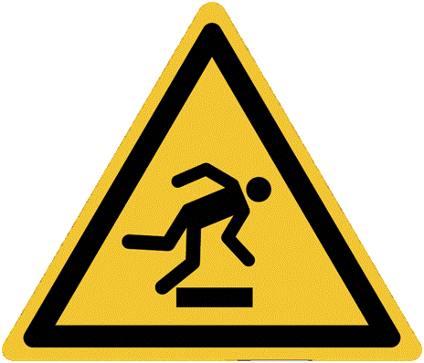 Chute trébuchment trans